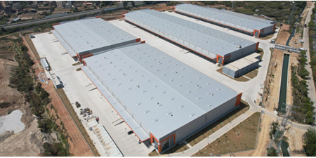 Located in Putian, Fujian, Mapletree Putian Xiuyu Comprehensive Logistics Park comprises four blocks of single-storey warehouses and has an NLA of 62,583 sqm. Installation of the solar panels is expected to be completed by September 2023